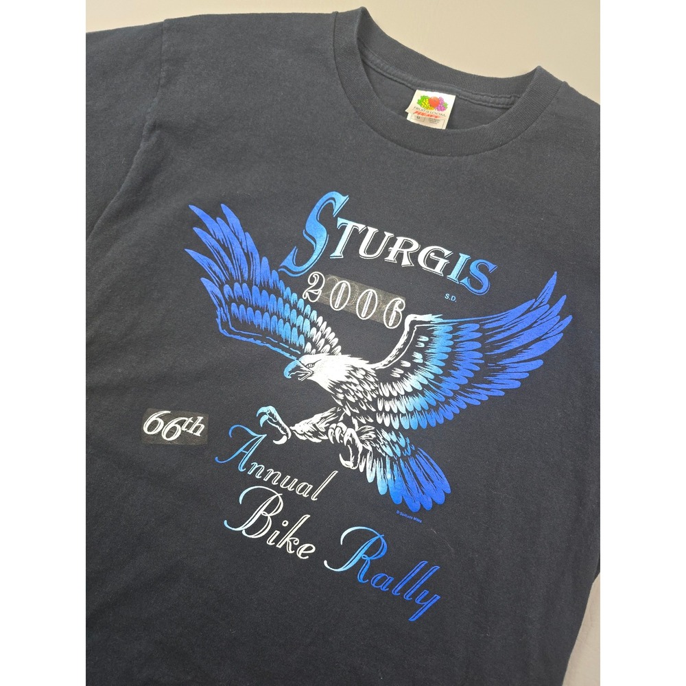 Fruit of the Loom Sturgis 2006 66th Annual Bike Rally Eagle Graphic T-Shirt L